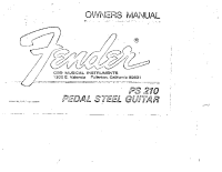 Fender PS-210-Pedal-Steel-Guitar-1974 - Owners Manual